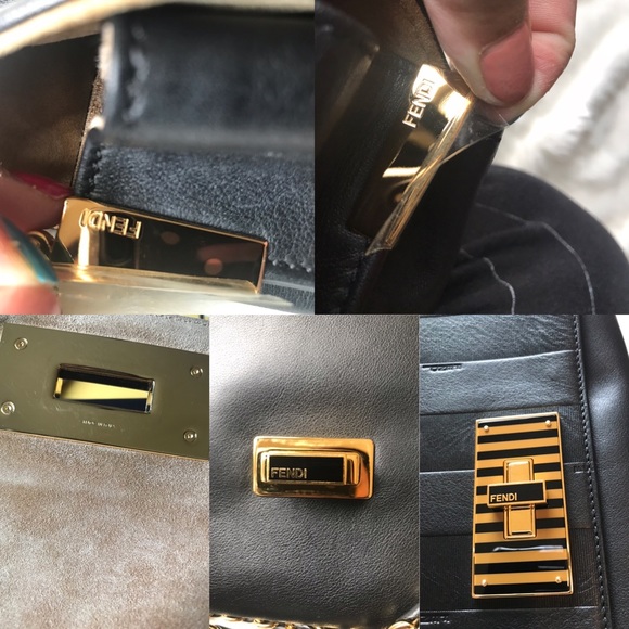 Fendi Claudia Shoulder Pequin Embossed Leather 👜 - Picture 8 of 8